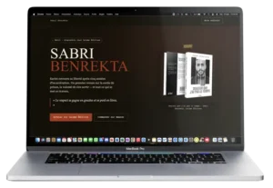 Mockup de la landing page de Sabri Benrekta réalisé par Mathieu Betton, webdesigner à Nantes
