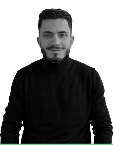Photo professionnelle en noir et blanc de Mathieu Betton, webdesigner en freelance à Nantes.