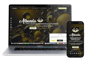 Mockup du site internet Albanda réalisé par Mathieu Betton, webdesigner à Nantes